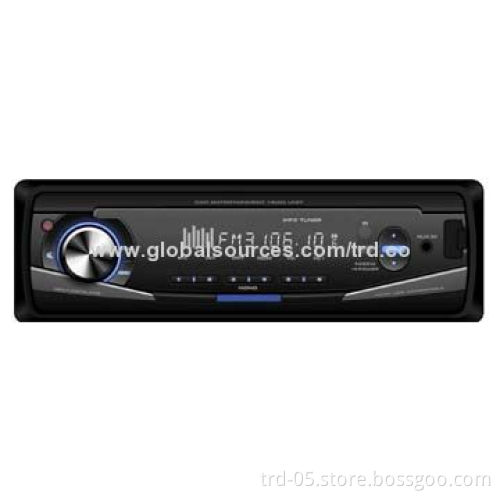 One Din Deckless Car MP3/FM Radio Player with LCD Display , Stereo, Supports USB/SD/MMC